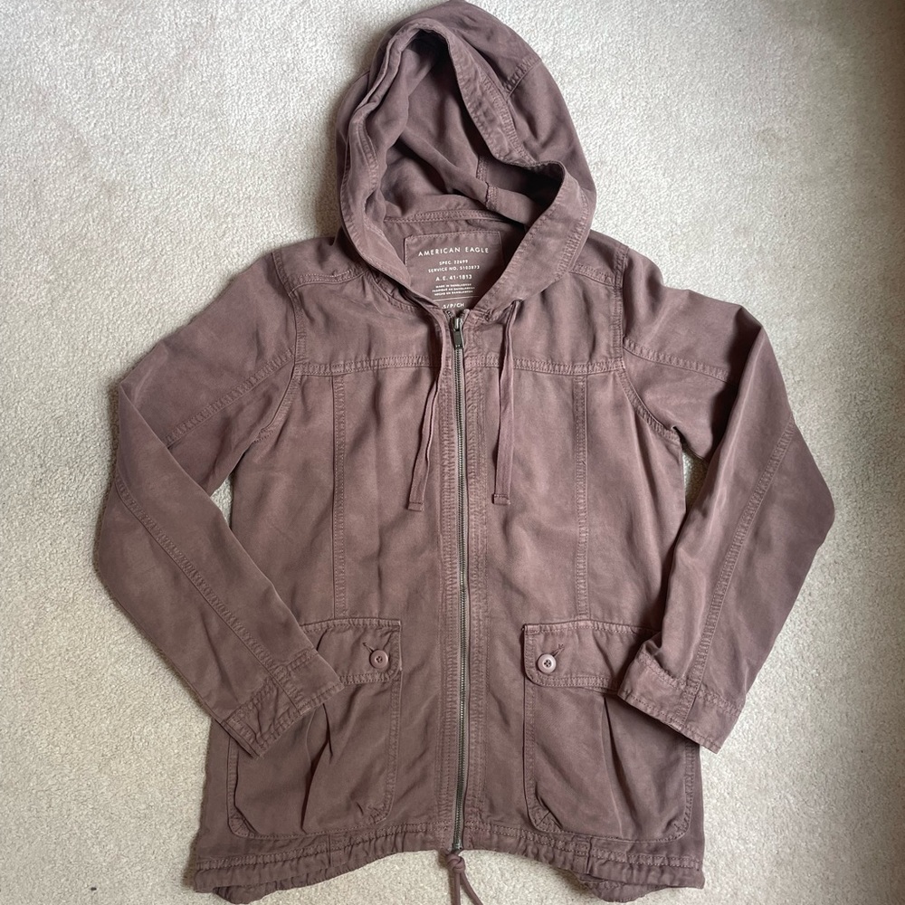American Eagle Mauve Zip Up Jacket